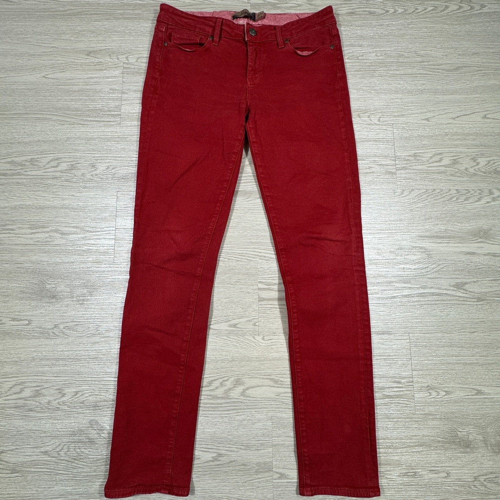 Paige Women's Jeans Skyline Skinny Red 29 Premium‎ Denim Stretch Made in USA